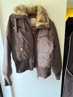 Pepe Jeans Brown Bomber Jacket and Vest 2in 1 sleeves zip off